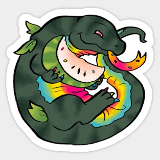 Pan Watermelon Komodo Dragon Sticker